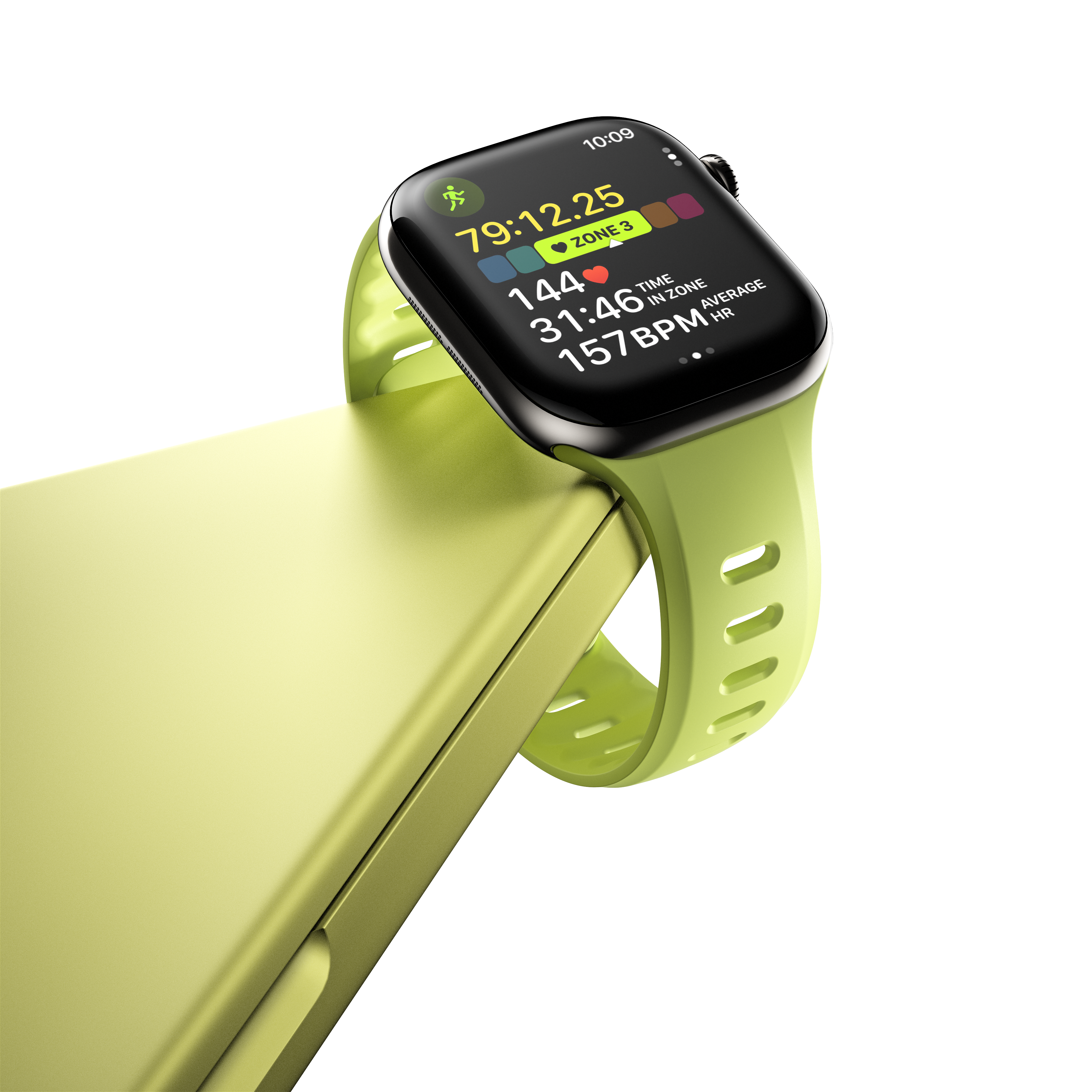 NOMAD Tempo Band Apple Watch 44/45/46/49mm - limezöld